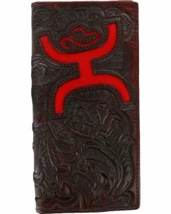 Hooey Men's Signature Tooled Bi-Fold Wallet Brown