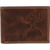 HOOey Men's Embossed Bi-fold Wallet Brown -Hooey Shop 2000201329 200 P1