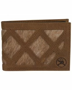 HOOey Men's Brindle Inlay Bifold Wallet Brown