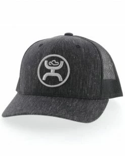 HOOey Men's Black O Classic Patch Mesh Cap 