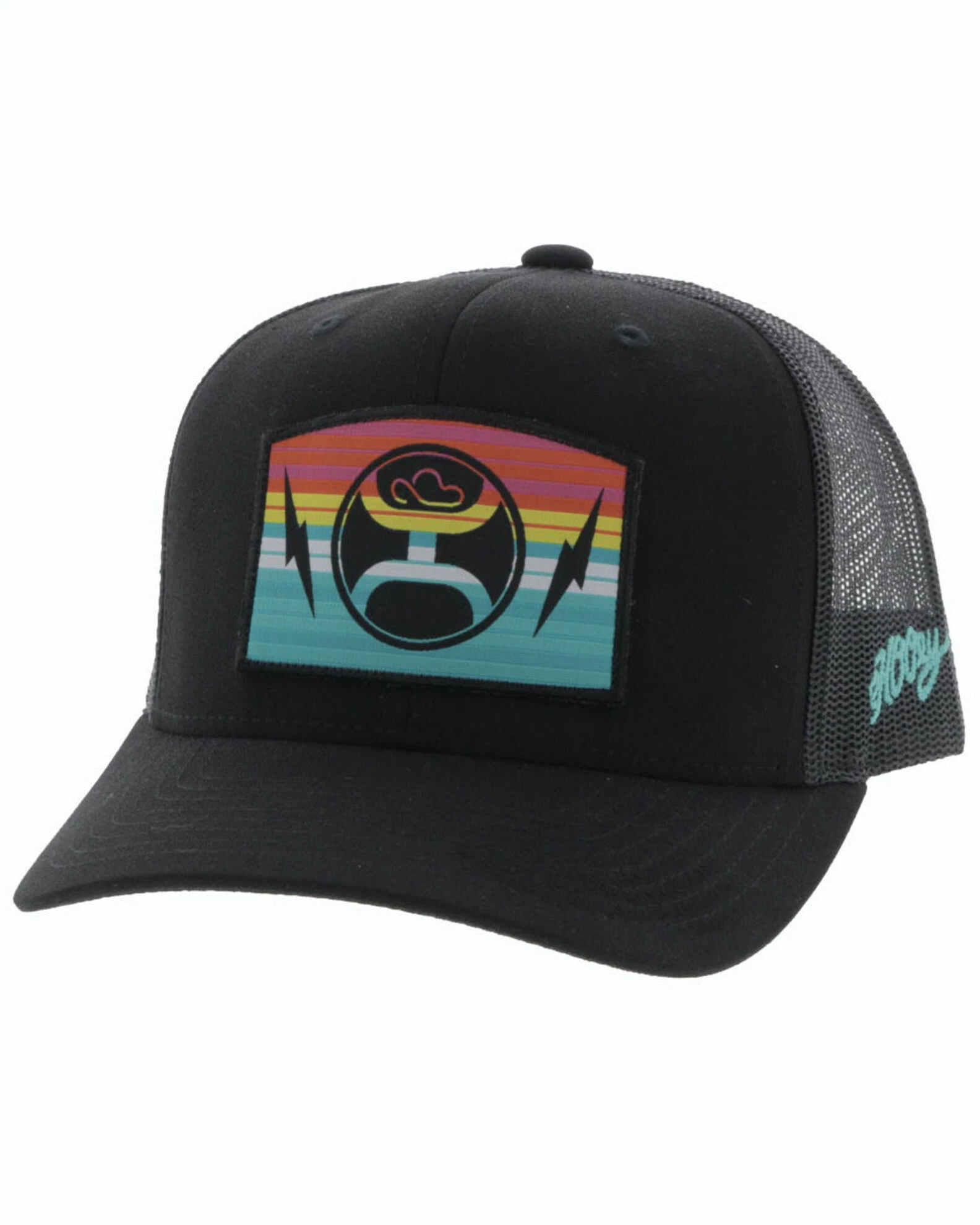 HOOey Men's Black San Lucas Embroidered Mesh Ball Cap 3 HOOey Men's Black San Lucas Embroidered Mesh Ball Cap
