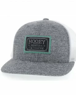 HOOey Men's Grey & White Doc Mesh-Back Ball CapÂ