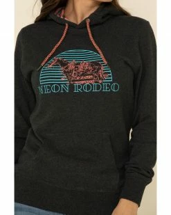 HOOey Women's Grey Neon Rodeo Hoodie Sweatshirt -Hooey Shop 2000322555 020 P3