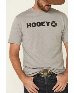 HOOey Men's Grey Lock-Up Graphic T-Shirt  -Hooey Shop 2000322752 020 P3