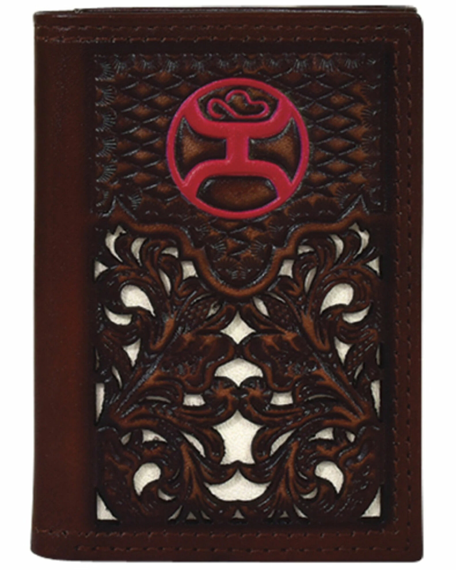 HOOey Men's Signature Trifold Wallet Brown 3 HOOey Men's Signature Trifold Wallet Brown