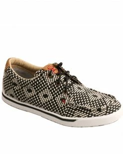 Twisted X Women's HOOey Loper Shoes - Moc Toe Black/white