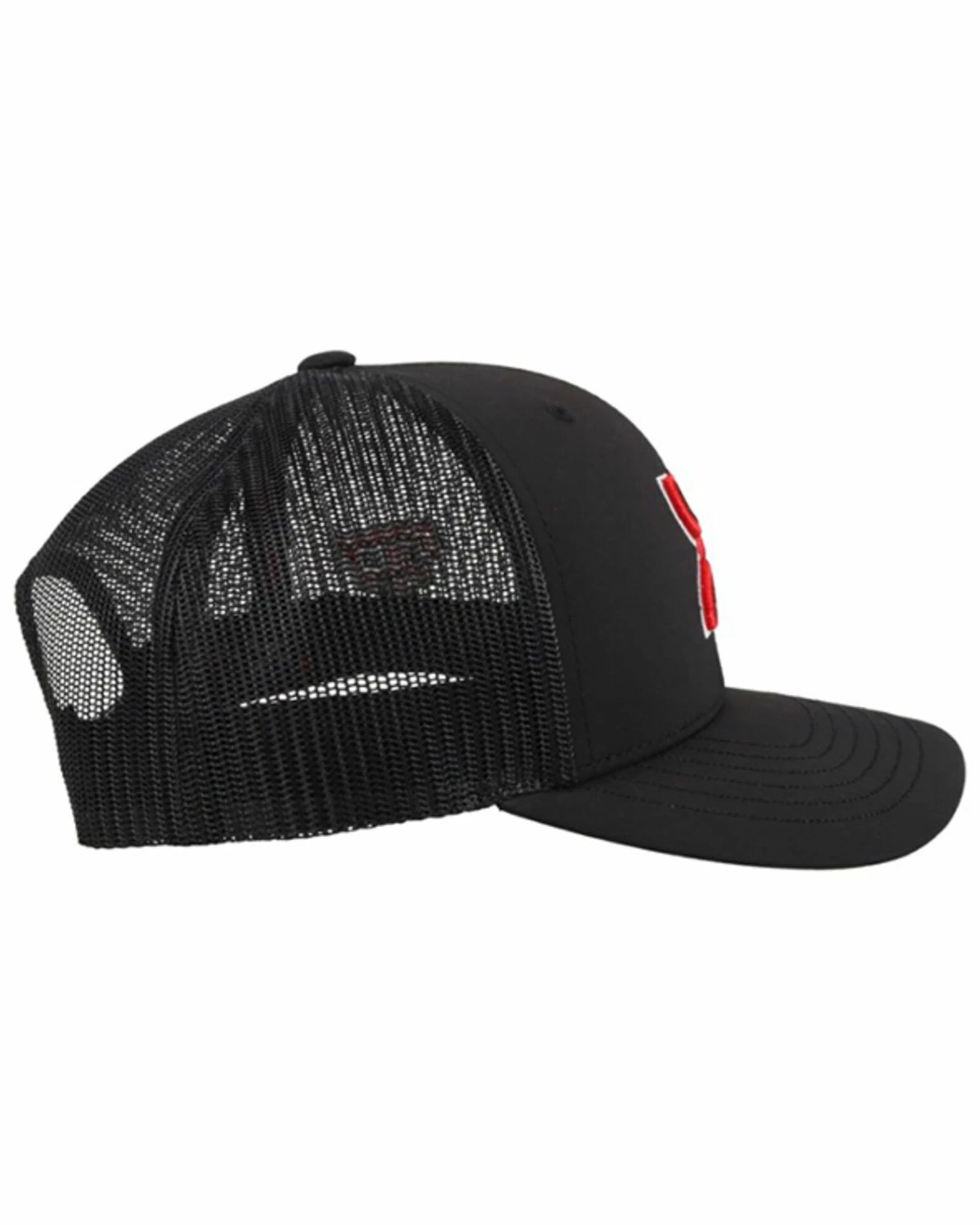 HOOey Men's Black Texas Tech University Embroidered Logo Mesh-Back Trucker Cap 6 HOOey Men's Black Texas Tech University Embroidered Logo Mesh-Back Trucker Cap - Image 4