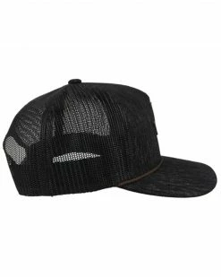 HOOey Men's Dark Grey Tejas Logo Patch Mesh Trucker Cap  -Hooey Shop 2000334284 001 P5