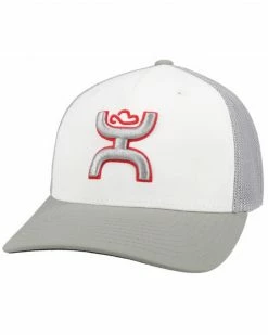 HOOey Men's White Coach Mesh Flex Fit Ball CapÂ