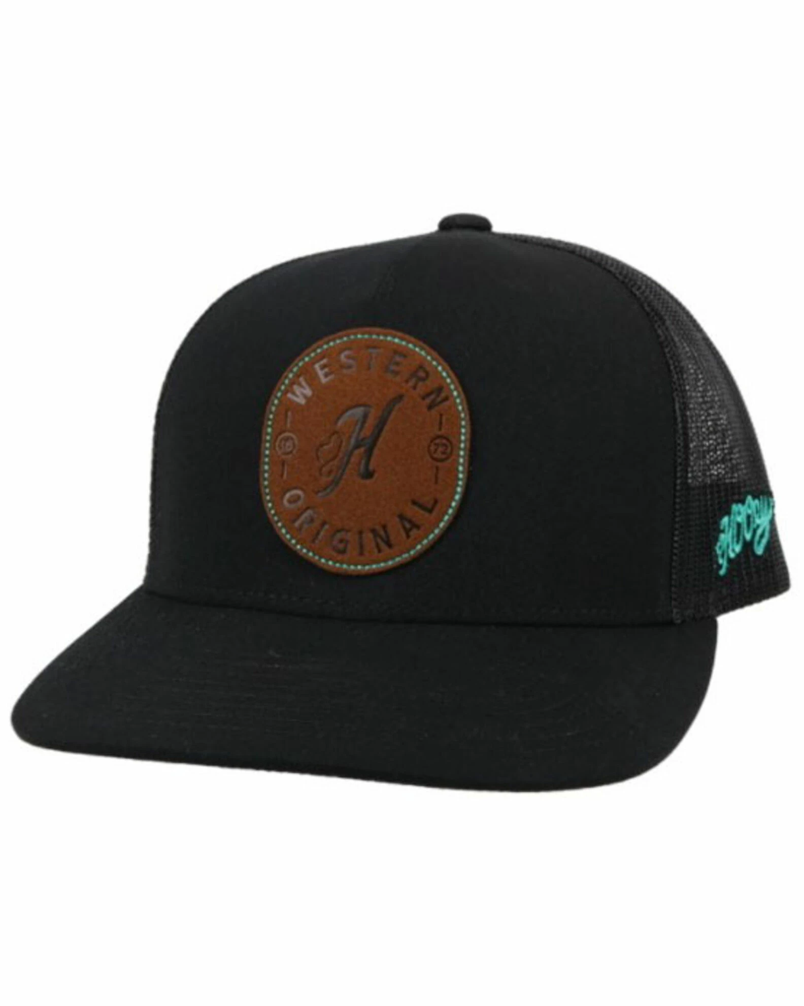 HOOey Men's Spur Leather Logo Patch Mesh Back Trucker Cap 3 HOOey Men's Spur Leather Logo Patch Mesh Back Trucker Cap