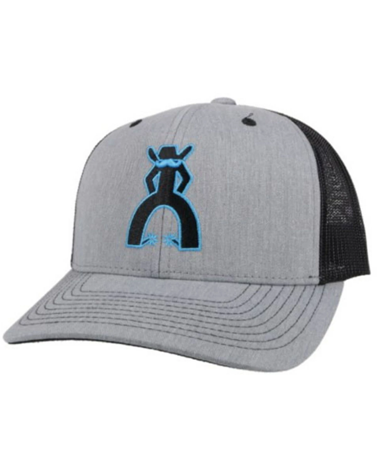 HOOey Men's Punchy Logo Mesh Back Trucker Cap Grey 5 HOOey Men's Punchy Logo Mesh Back Trucker Cap Grey - Image 3