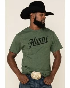 HOOey Men's Olive Hustle Graphic T-Shirt 