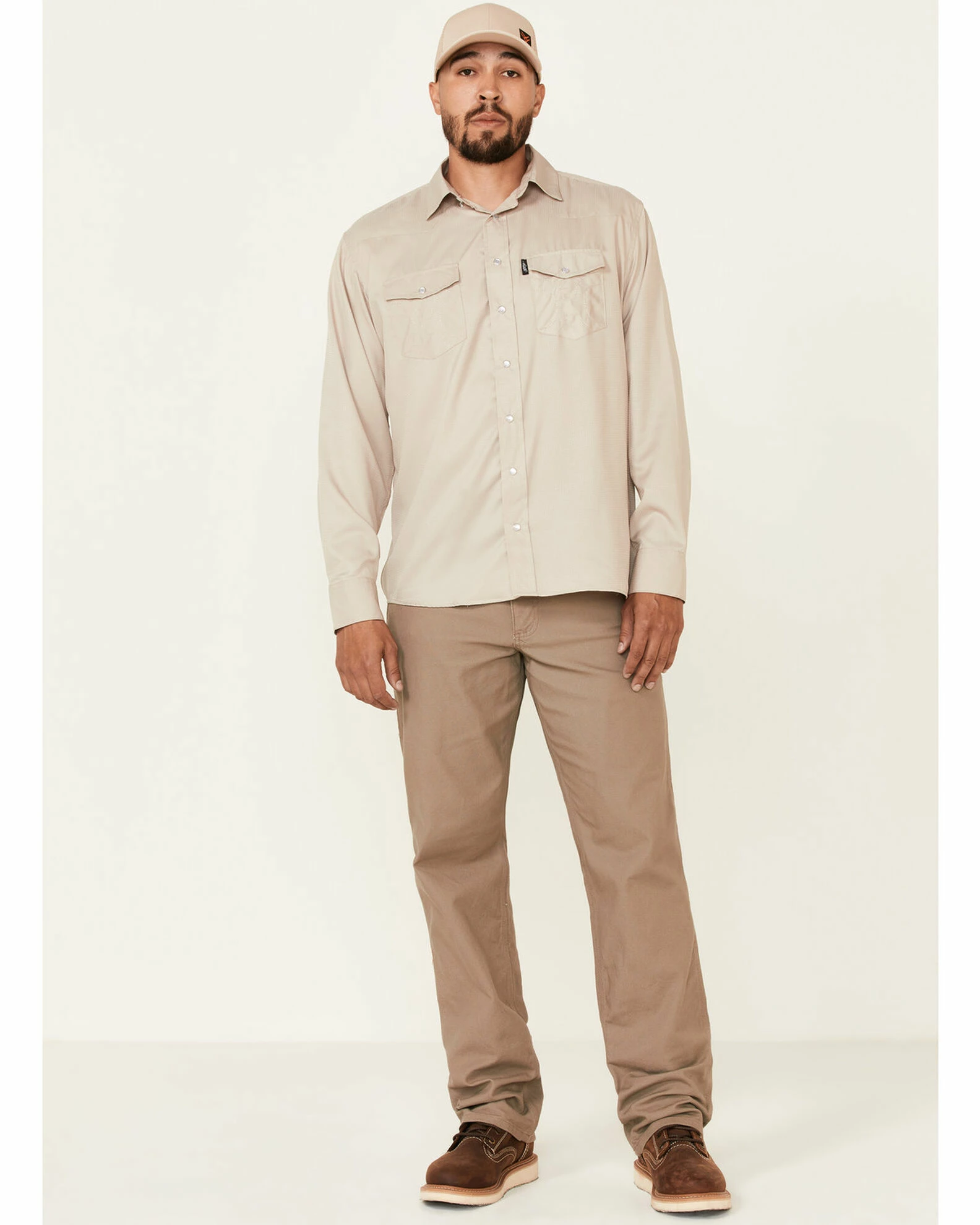 HOOey Men's Solid Tan Habitat Sol Long Sleeve Snap Western Shirt 4 HOOey Men's Solid Tan Habitat Sol Long Sleeve Snap Western Shirt - Image 2