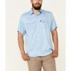 HOOey Men's Habitat Sol Short Sleeve Snap Western Shirt  Blue -Hooey Shop 2000337213 400 P1