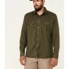 HOOey Men's Solid Olive Habitat Sol Long Sleeve Snap Western Shirt 1 HOOey Men's Solid Olive Habitat Sol Long Sleeve Snap Western Shirt -Hooey Shop 2000337219 341 P1