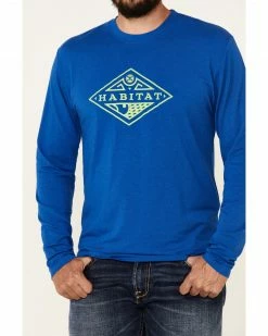 HOOey Men's Habitat Bamboo Graphite Long Sleeve T-Shirt  -Hooey Shop 2000337222 400 P3