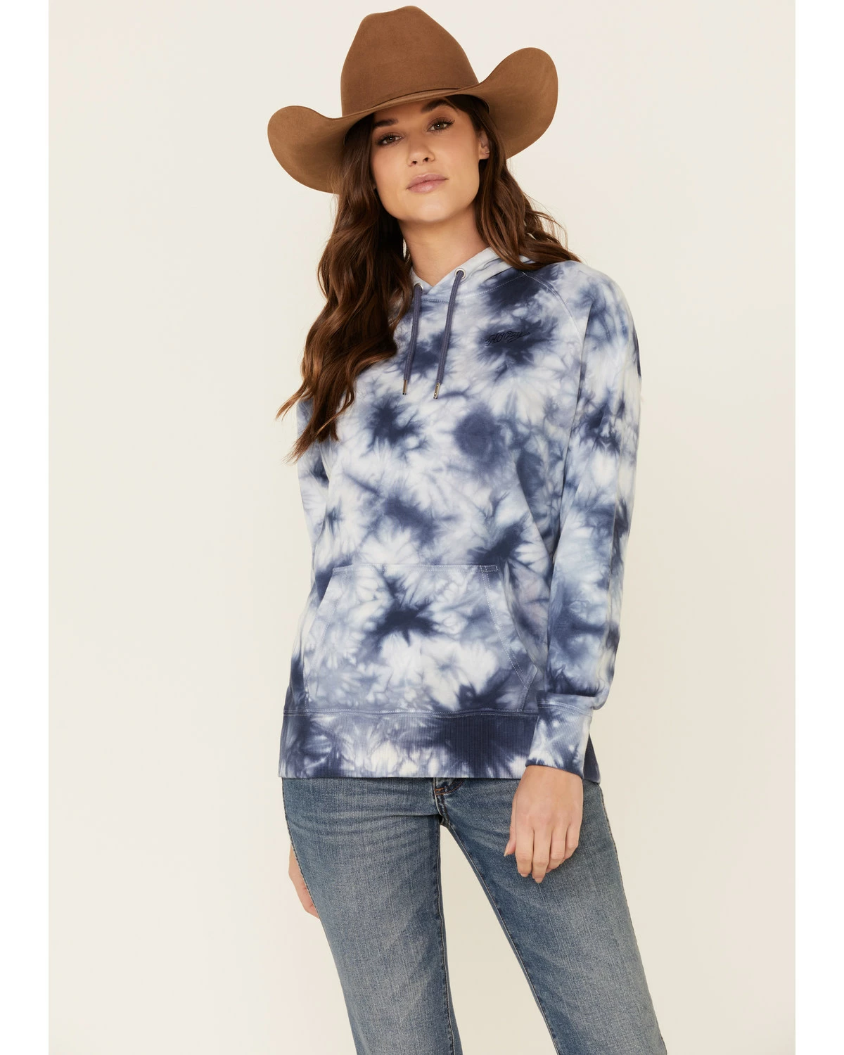 HOOey Women's Navy Tie Die Logo Graphic Hoodie 8 HOOey Women's Navy Tie Die Logo Graphic Hoodie - Image 6