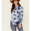 HOOey Women's Navy Tie Die Logo Graphic Hoodie 1 HOOey Women's Navy Tie Die Logo Graphic Hoodie -Hooey Shop 2000337409 410 P1
