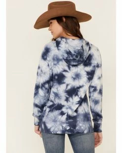 HOOey Women's Navy Tie Die Logo Graphic Hoodie 11 HOOey Women's Navy Tie Die Logo Graphic Hoodie -Hooey Shop 2000337409 410 P4