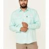 HOOey Men's Solid Teal Habitat Sol Long Sleeve Snap Western Shirt  -Hooey Shop 2000337662 442 P1