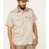 HOOey Men's Tan Punchy Print Habitat Sol Short Sleeve Snap Western Shirt  -Hooey Shop 2000337663 280 P1