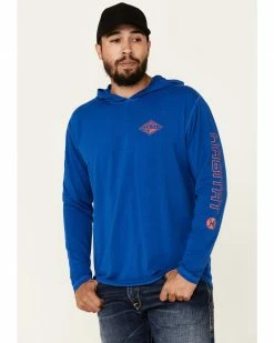 HOOey Men's Captain Bamboo Logo Long Sleeve Hooded T-Shirt 