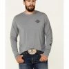HOOey Men's Grey Captain Bamboo Logo Long Sleeve T-Shirt 