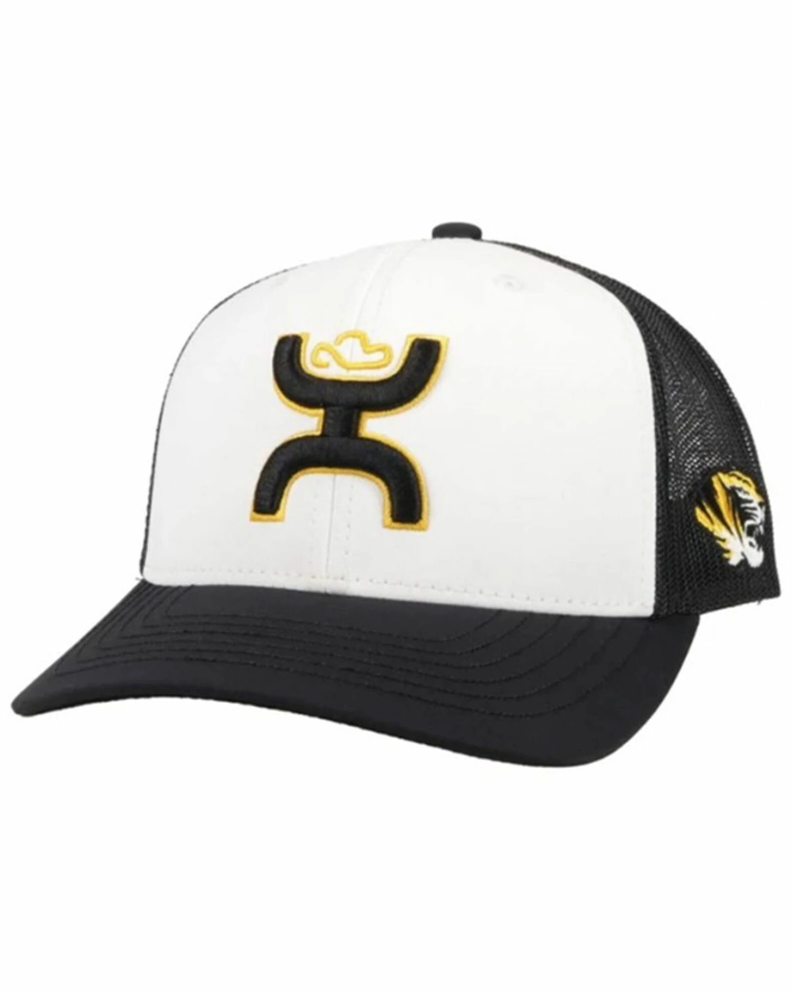 HOOey Men's White & Black University Of Missouri Mesh-Back Trucker Cap 3 HOOey Men's White & Black University Of Missouri Mesh-Back Trucker Cap