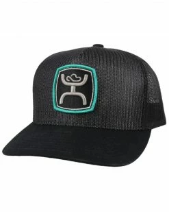 HOOey Men's Zenith Black Logo Patch Mesh Ball CapÂ