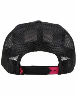 Alternative view of HOOey Women's Black & Pink Rope Like A Girl Mesh-Back Ball Cap 