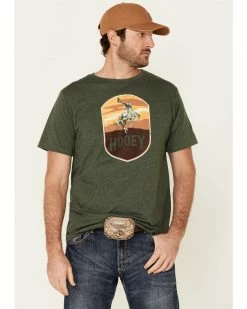HOOey Men's Olive Cheyenne Logo Short Sleeve T-Shirt 