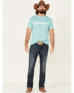 Alternative view of HOOey Men's Teal Lock-Up Logo Short Sleeve T-Shirt 