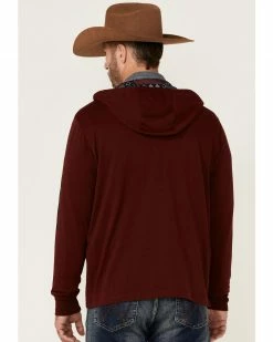 HOOEY Men's Maroon Light Weight Logo Zip Hooded Sweatshirt 9 HOOEY Men's Maroon Light Weight Logo Zip Hooded Sweatshirt -Hooey Shop 2000342376 640 P4