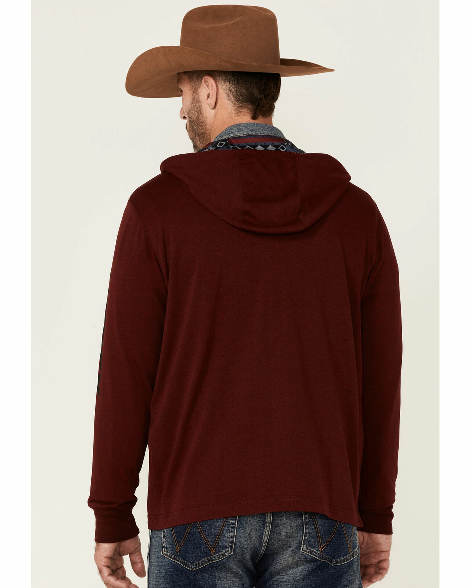 HOOEY Men's Maroon Light Weight Logo Zip Hooded Sweatshirt 6 HOOEY Men's Maroon Light Weight Logo Zip Hooded Sweatshirt - Image 4
