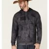 HOOey Men's Black Tie-Dye Liberty Roper Flag Graphic Hooded Sweatshirt  -Hooey Shop 2000342389 001 P1