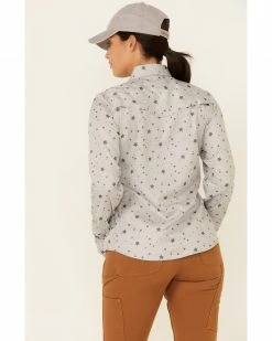 HOOey Women's Grey Star Print Habitat Sol Lightweight Long Sleeve Snap Western Core Shirt 10 HOOey Women's Grey Star Print Habitat Sol Lightweight Long Sleeve Snap Western Core Shirt -Hooey Shop 2000343190 020 P4