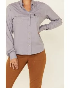 HOOey Women's Solid Violet Habitat Sol Lightweight Long Sleeve Snap Western Core Shirt 9 HOOey Women's Solid Violet Habitat Sol Lightweight Long Sleeve Snap Western Core Shirt -Hooey Shop 2000343193 560 P3