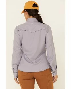 HOOey Women's Solid Violet Habitat Sol Lightweight Long Sleeve Snap Western Core Shirt 10 HOOey Women's Solid Violet Habitat Sol Lightweight Long Sleeve Snap Western Core Shirt -Hooey Shop 2000343193 560 P4