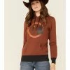 HOOey Women's Burnt Orange Desert Graphic Pullover Hoodie -Hooey Shop 2000343196 220 P1