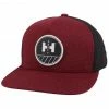 HOOey Men's Black & Maroon Plow Logo Patch Ball Cap
