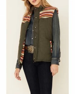 Hooey Women's Green Serape Yoke Button Vest 9 Hooey Women's Green Serape Yoke Button Vest -Hooey Shop 2000345375 300 P3