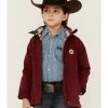 Hooey Girls' Burgundy Softshell Zip-Front Logo Jacket  -Hooey Shop 2000345393 640 P1