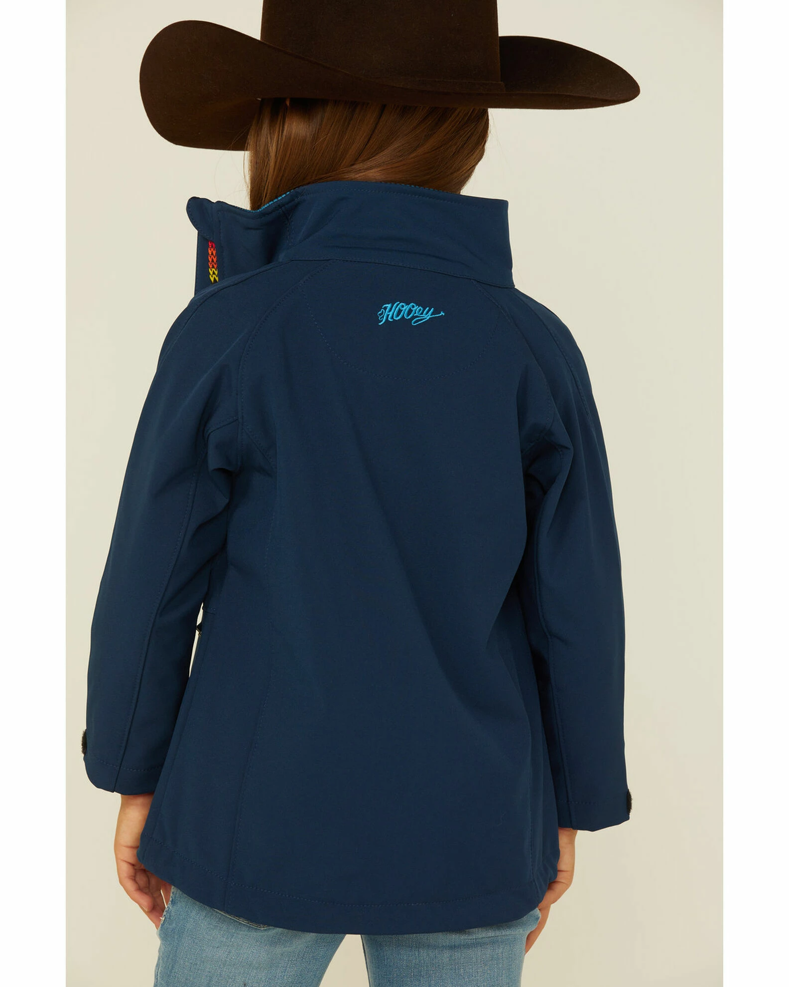 Hooey Girls' Navy Softshell Zip-Front Jacket 5 Hooey Girls' Navy Softshell Zip-Front Jacket - Image 4