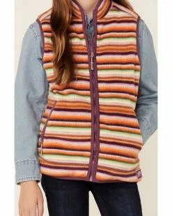 HOOey Girls' Serape Print Reversible Zip-Front Fleece Vest -Hooey Shop 2000345396 500 P3