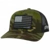 HOOey Men's Green Camo & Black Flag Patch Mesh-Back Trucker Cap  -Hooey Shop 2000346597 340 P1
