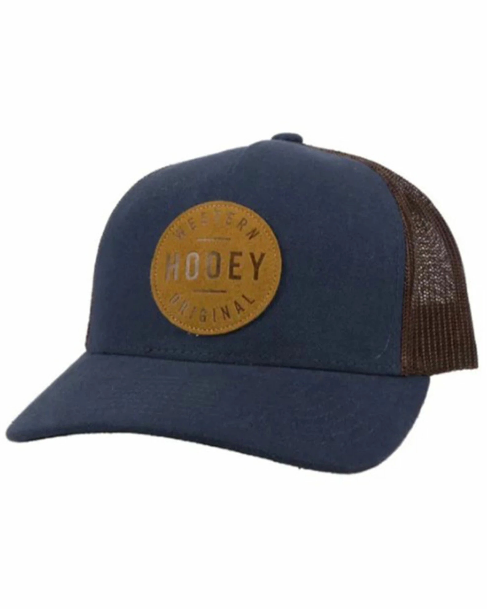 HOOey Men's Navy & Brown Russo Circle Patch Mesh-Back Ball Cap 3 HOOey Men's Navy & Brown Russo Circle Patch Mesh-Back Ball Cap