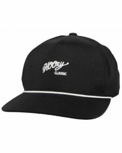 HOOey Men's Solid Black Classic Logo Embroidered Ball Cap