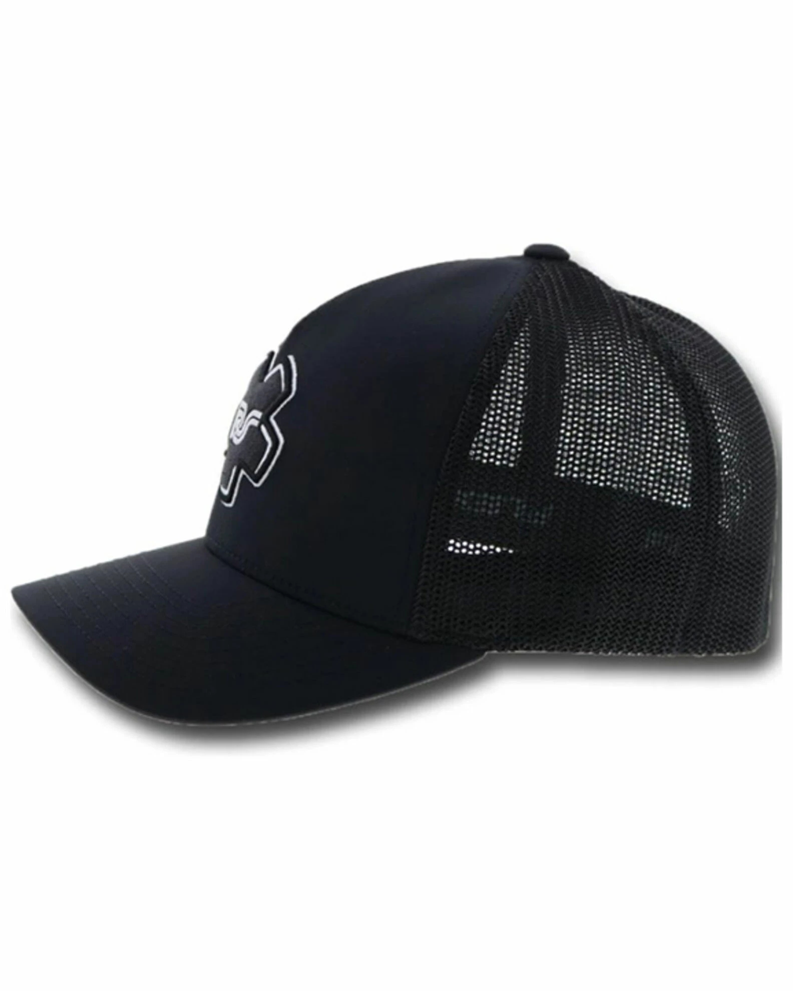 HOOey Men's Black Rocker Steiner Embroiderd Logo Mesh-Back Flex-Fit Ball Cap 5 HOOey Men's Black Rocker Steiner Embroiderd Logo Mesh-Back Flex-Fit Ball Cap - Image 3