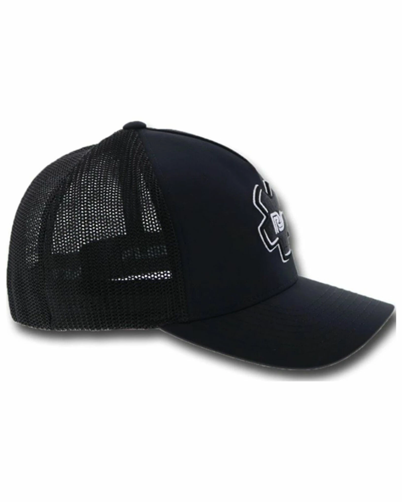 HOOey Men's Black Rocker Steiner Embroiderd Logo Mesh-Back Flex-Fit Ball Cap 6 HOOey Men's Black Rocker Steiner Embroiderd Logo Mesh-Back Flex-Fit Ball Cap - Image 4
