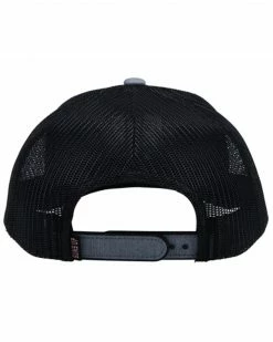 Alternative view of HOOey Men's Grey & Black Texas Tech University Logo Mesh-Back Trucker Cap 